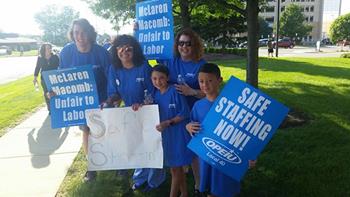 Click to view album: More than 350 OPEIU Local 40 Nurses Attend Informational Picket to Warn Public of Staffing Violations, Safety Concerns at McLaren Macomb